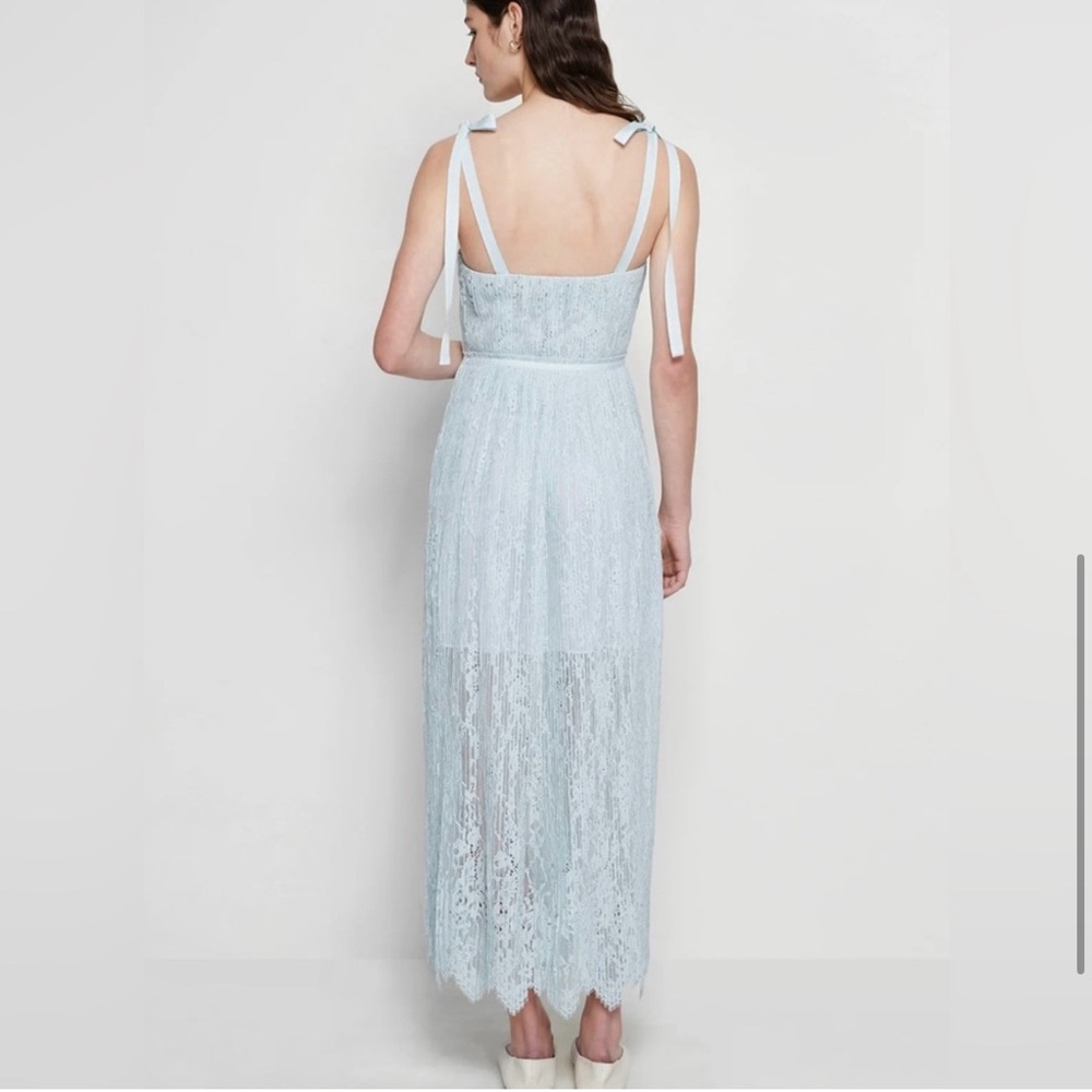 Jonathan Simkhai ~ Elegant Light Blue Lace Midi Dress - Picture 4 of 11